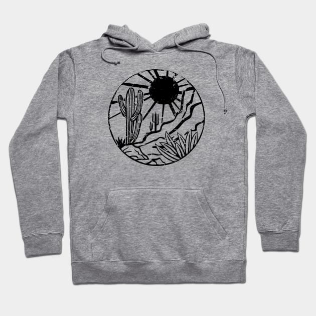 Arizona Landscape Desert Cactus Hoodie by HiDearPrint